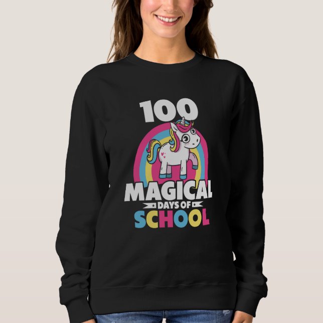 100th Day of Kindergarten Happy 100th Day Of Schoo Sweatshirt (Front)