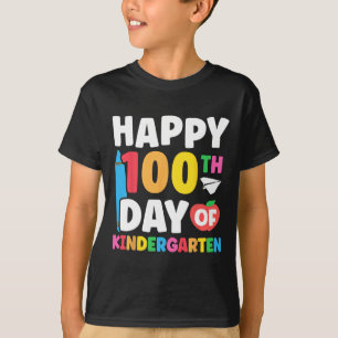 100th Day Of Kindergarten Kids 100 Days Of School  T-Shirt