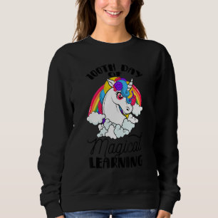 100th Day Of Magical Learning Cute Unicorn Teacher Sweatshirt