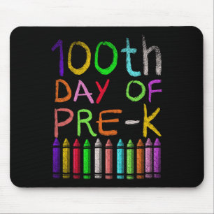 100th Day Of Pre K Student Gift Happy 100 Days Of Mouse Pad