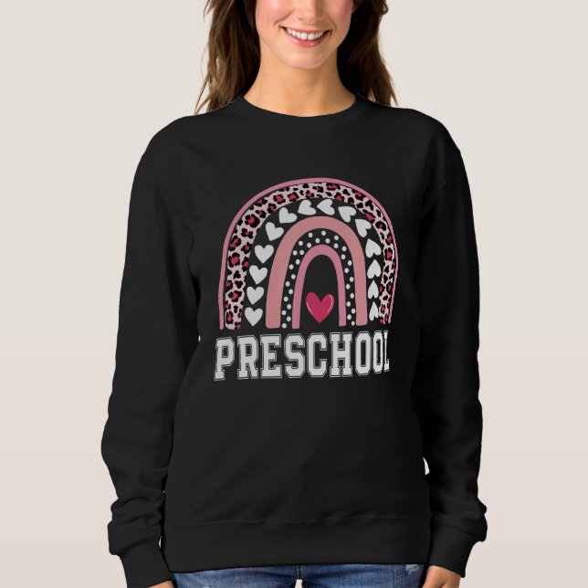 100th Day Of Preschool Teacher 100 Days Smarter Bo Sweatshirt (Front)
