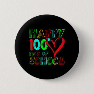100th Day Of School 100 Days Cute Students Boys Gi 6 Cm Round Badge