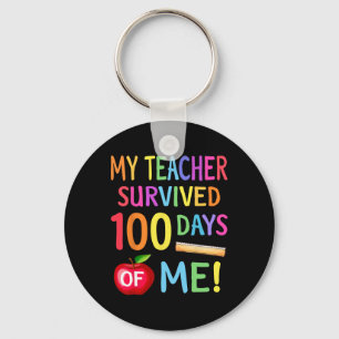 100th Day Of School 100 Days Of School Teacher Stu Key Ring