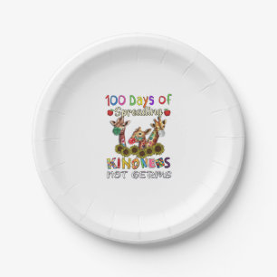 100th Day of School 100 Days Of Spreading Kindness Paper Plate