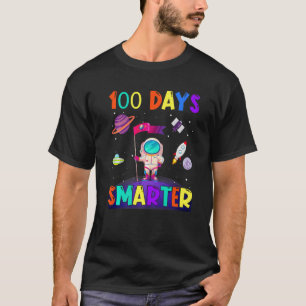 100th Day Of School 100 Days Smarter Books Space A T-Shirt