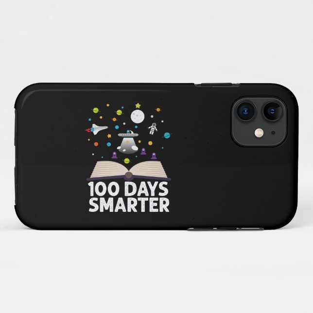 100th Day Of School 100 Days Smarter Books Space  Case-Mate iPhone Case (Back (Horizontal))