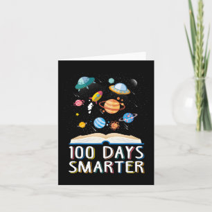 100th Day Of School 100 Days Smarter Books Space L Card