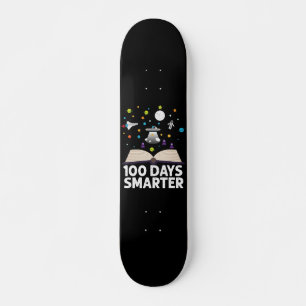 100th Day Of School 100 Days Smarter Books Space  Skateboard