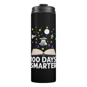 100th Day Of School 100 Days Smarter Books Space  Thermal Tumbler