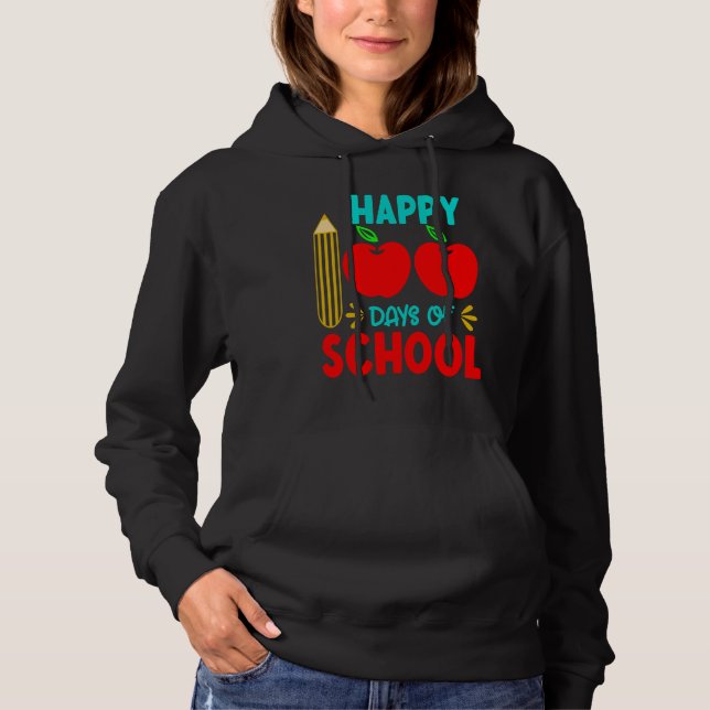 100th Day Of School 100 Days Teacher Students Boys Hoodie (Front)