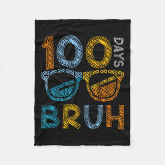 100th Day Of School And Still Loving It 100 Rainbo Fleece Blanket