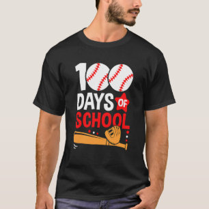 100th Day Of School Baseball 100 Days Smarter Teac T-Shirt
