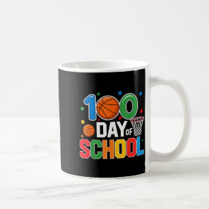 100th Day Of School Basketball - Kids 100 Days Of Coffee Mug
