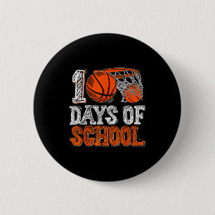 100th Day Of School Basketball Kids 100 Days Of Sc 6 Cm Round Badge