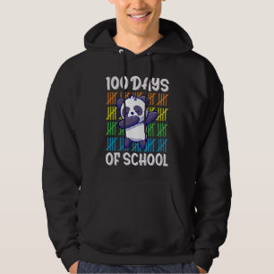 100th Day of School Boys Girls Kids Dabbing Panda Hoodie
