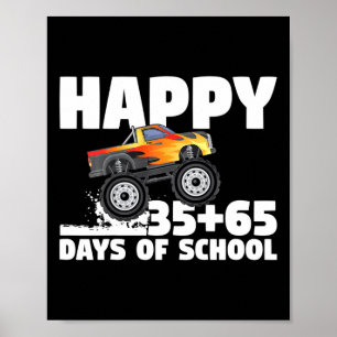 100th Day Of School Boys Happy 100 Days Of School Poster