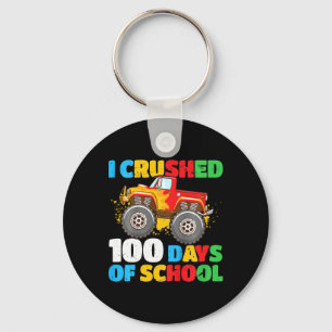 100th Day Of School Boys I Crushed 100 Days Of Sch Key Ring