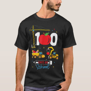 100th Day of School Construction Vehicles Teacher T-Shirt