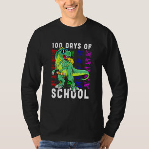 100th Day Of School Counting Dinosaur Teacher Kids T-Shirt