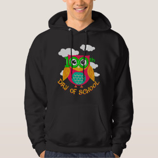 100th Day of School Cute Owl Teacher Student Kids  Hoodie