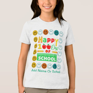 100th Day of School Cute Smile Face Tri-Blend Shirt