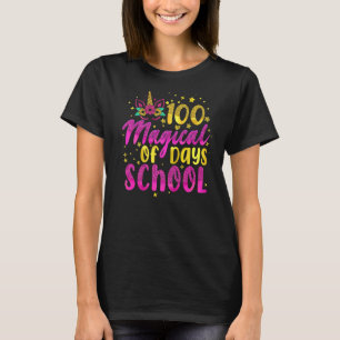 100th Day of School Cute Unicorn Girls 100 Magical T-Shirt