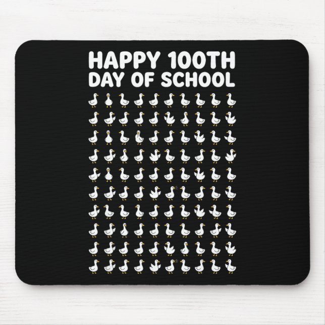 100th Day Of School Ducks Goose Counting Teacher S Mouse Pad (Front)