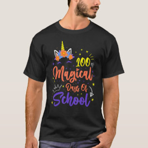 100th Day Of School Girl 100 Magical Days Unicorn T-Shirt