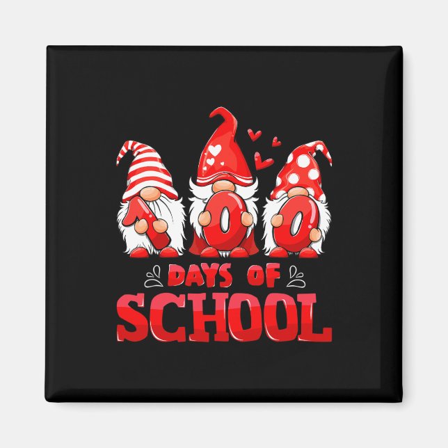 100th Day Of School Gnome Teachers Students 100 Da Magnet (Front)