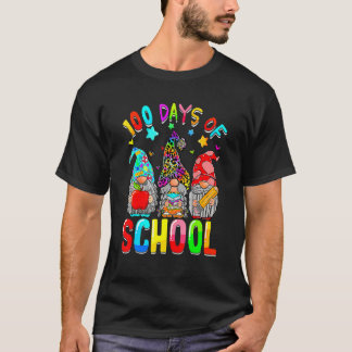 100th Day Of School Gnomes Teacher Student 100 Day T-Shirt
