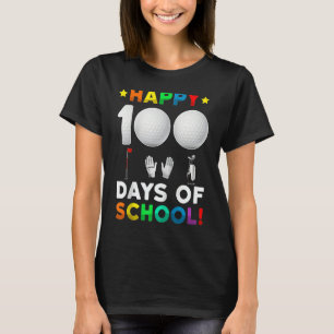 100th Day Of School Golf 100 Days Of School Boys T-Shirt