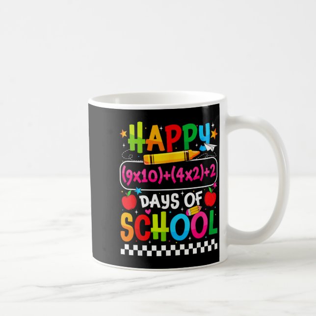 100th Day Of School Happy 100 Days Math Equation T Coffee Mug (Right)