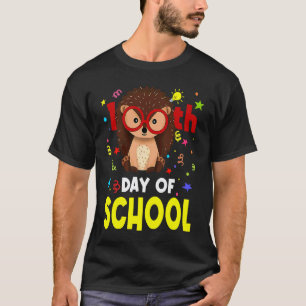 100th Day Of School Hedgehog Cute 100 Days Student T-Shirt