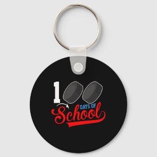 100th Day Of School Hockey 100 Days Of School Spor Key Ring