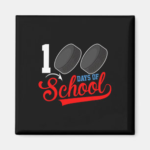 100th Day Of School Hockey 100 Days Of School Spor Magnet