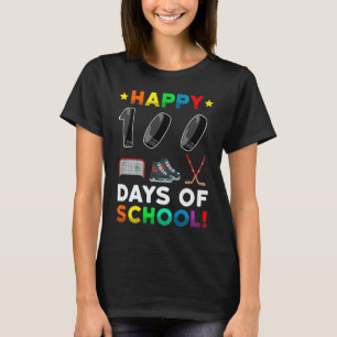 100th Day Of School Hockey 100 Days Of School Spor T-Shirt