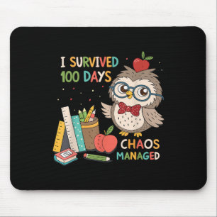 100th Day Of School - I Survived 100 Days - Chaos Mouse Pad