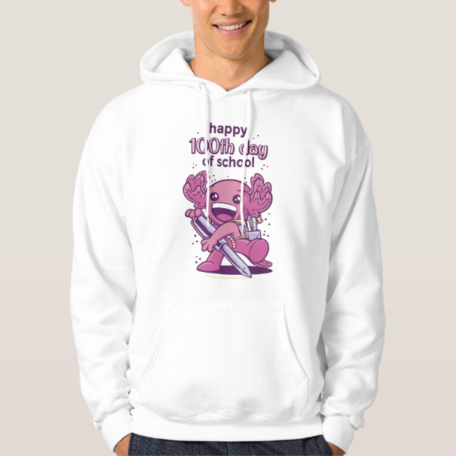 100th day of school invitation hoodie (Front)