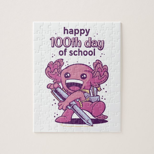 100th day of school invitation jigsaw puzzle (Vertical)