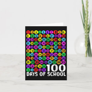 100th Day Of School Kids 100 Days Learning Math Nu Card