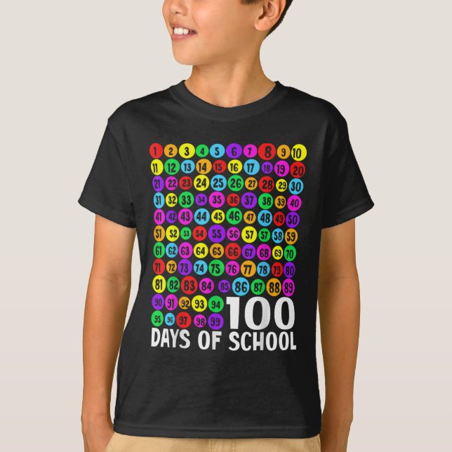 100th Day Of School Kids 100 Days Learning Math Nu T-Shirt (Front)