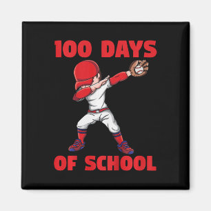 100th Day Of School Kids Baseball 100 Days Of Scho Magnet