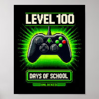 100th Day Of School Kids Video Games Boy Gamer 1