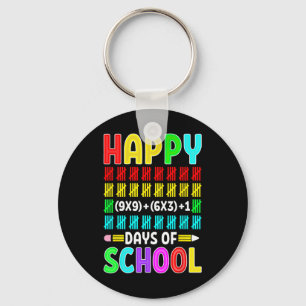 100th Day Of School Math Formula 100 Days Teacher Key Ring