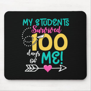 100th Day Of School My Student Survived 100 Days O Mouse Pad