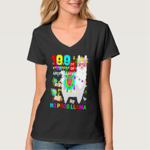 100th Day Of School No Prob Llama 100 Days Of Kind T-Shirt