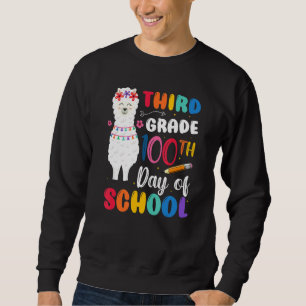 100th Day Of School No Prob Llama 100th Day Third  Sweatshirt