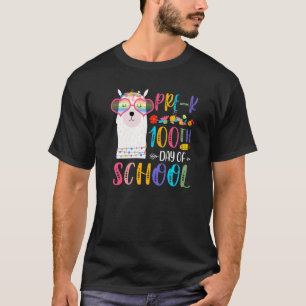 100th day of School No Prob Llama Teacher 100 Days T-Shirt
