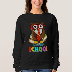 100th Day of School Owl Gift Teacher Student Kids Sweatshirt