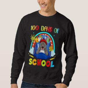 100th Day of School Pitbull Dog Lovers Teacher Stu Sweatshirt